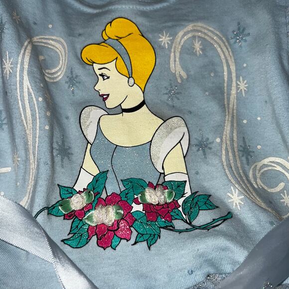 Vintage Disney Cinderella Princess Dress Puffy Sleeve Gown Glitter Tulle sz 6x - Picture 10 of 10